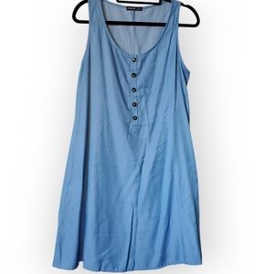 Noracora Sleeveless Shift Dress. Size Large. Blue
